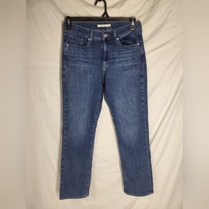 Levi's Classic Straight Jeans In Lapis Dark Horse Size 6 W28/L30 Mid-Rise Denim